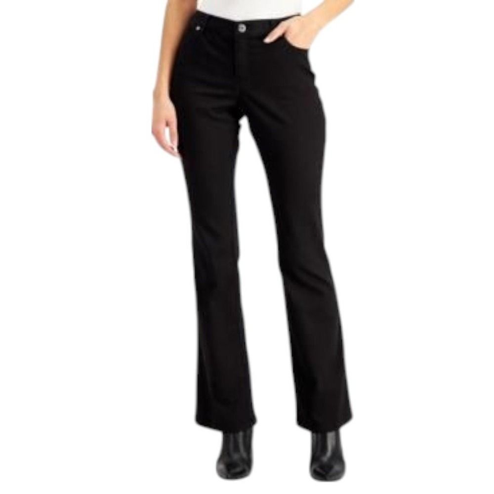 INC International‎ Concepts Petite Mid Rise Bootcut Jeans Deep Black 0P